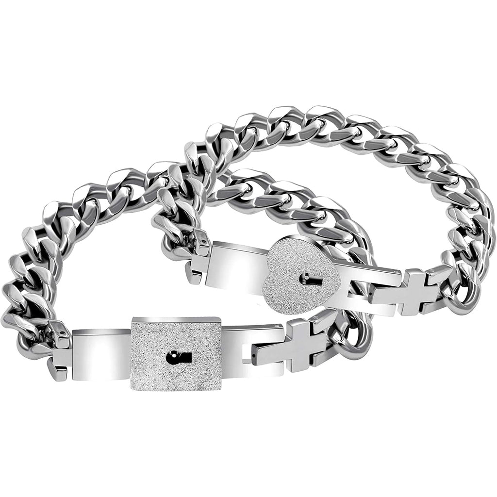 OddHub - Couples Heart Lock Bracelet